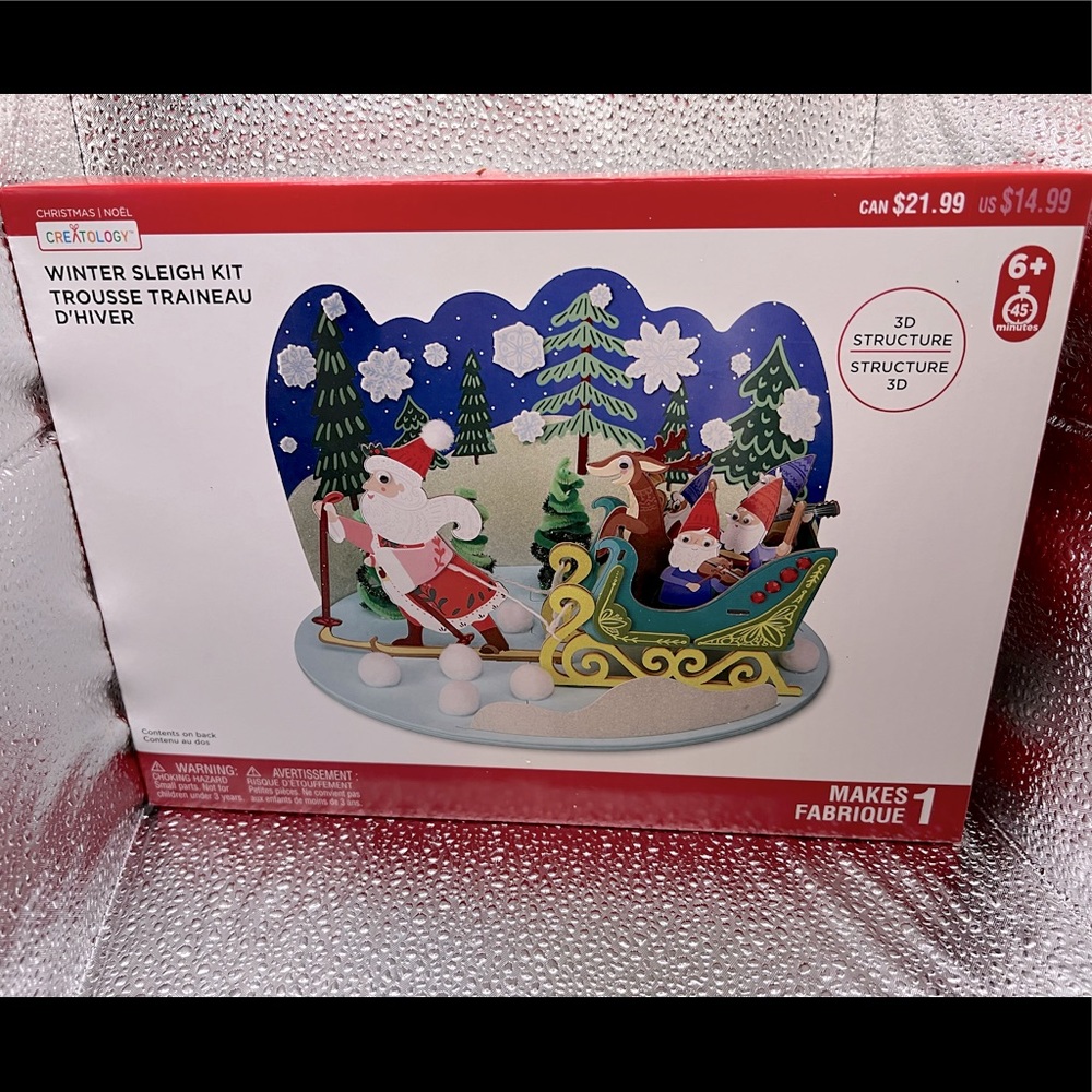 Creatology Winter Sleigh Kit 3D Structure Craft 🎄